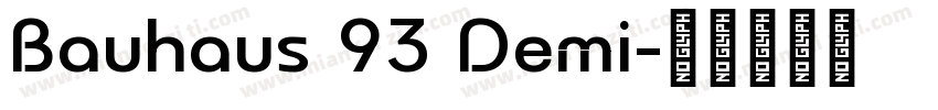 Bauhaus 93 Demi字体转换